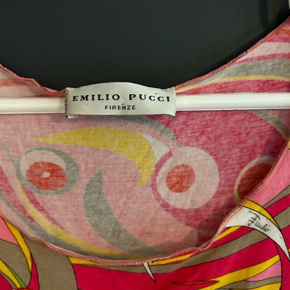 Emilio Pucci Pink, Red and Yellow Fitted Tank Top - Picture 3 of 4